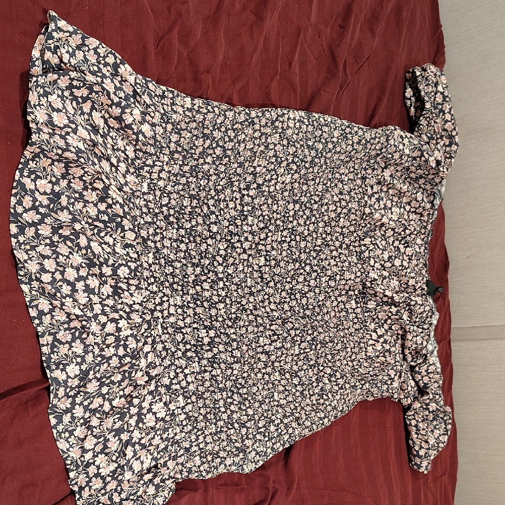 Wild Fable Black Floral High Low Dress